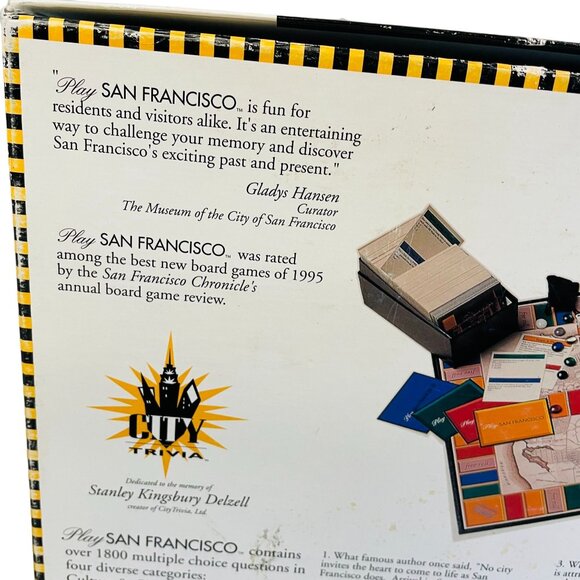 Play San Francisco Definitive City Trivia Board Game Collectible Gift - Picture 9 of 13
